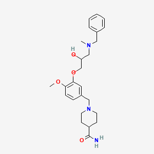 molecular formula C25H35N3O4 B6011713 1-(3-{3-[benzyl(methyl)amino]-2-hydroxypropoxy}-4-methoxybenzyl)-4-piperidinecarboxamide 