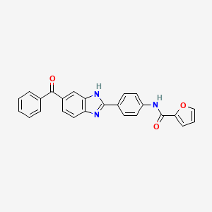 molecular formula C25H17N3O3 B6011737 N-[4-(5-benzoyl-1H-benzimidazol-2-yl)phenyl]-2-furamide 