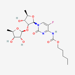 5'-Deoxy-2'-O-(5-deoxy-beta-D-ribofuranosyl)-5-fluoro-N-((pentyloxy)carbonyl)cytidine