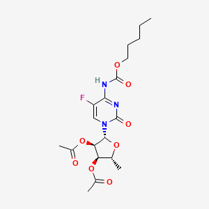 molecular formula C19H26FN3O8 B601175 2',3'-DI-O-Acetyl-5'-deoxy-5-fluoro-N4-(pentyloxycarbonyl)cytidine CAS No. 162204-20-8