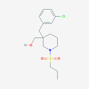 molecular formula C16H24ClNO3S B6011774 [3-(3-chlorobenzyl)-1-(propylsulfonyl)-3-piperidinyl]methanol 