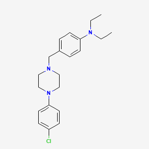 molecular formula C21H28ClN3 B6011787 (4-{[4-(4-chlorophenyl)-1-piperazinyl]methyl}phenyl)diethylamine 