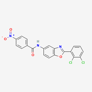 molecular formula C20H11Cl2N3O4 B6011797 N-[2-(2,3-dichlorophenyl)-1,3-benzoxazol-5-yl]-4-nitrobenzamide 