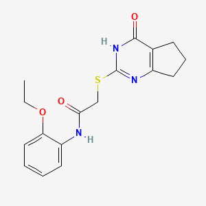 molecular formula C17H19N3O3S B6011842 N-(2-ethoxyphenyl)-2-[(4-oxo-4,5,6,7-tetrahydro-3H-cyclopenta[d]pyrimidin-2-yl)thio]acetamide 