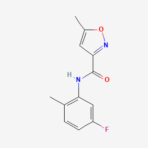 molecular formula C12H11FN2O2 B6011856 N-(5-fluoro-2-methylphenyl)-5-methyl-3-isoxazolecarboxamide 