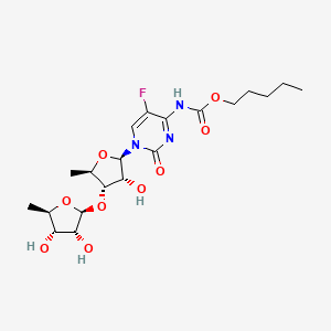 5'-Deoxy-3'-O-(5-deoxy-beta-D-ribofuranosyl)-5-fluoro-N-((pentyloxy)carbonyl)cytidine
