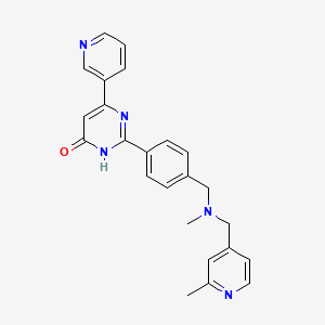 molecular formula C24H23N5O B6011872 2-[4-({methyl[(2-methylpyridin-4-yl)methyl]amino}methyl)phenyl]-6-pyridin-3-ylpyrimidin-4(3H)-one 
