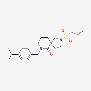 molecular formula C21H32N2O3S B6011888 7-(4-isopropylbenzyl)-2-(propylsulfonyl)-2,7-diazaspiro[4.5]decan-6-one 