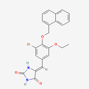 molecular formula C23H19BrN2O4 B6011891 5-[3-bromo-5-ethoxy-4-(1-naphthylmethoxy)benzylidene]-2,4-imidazolidinedione 