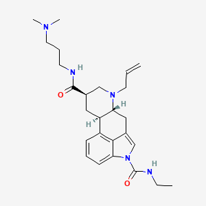 N8-(3-(Dimethylamino)propyl)-N1-ethyl-6-(2-propenyl)-ergoline-1,8-dicarboxamide, (8beta)-