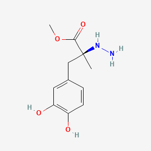 molecular formula C11H16N2O4 B601195 methyl (2S)-3-(3,4-dihydroxyphenyl)-2-hydrazinyl-2-methylpropanoate CAS No. 52514-63-3