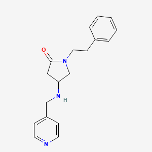 molecular formula C18H21N3O B6011960 1-(2-phenylethyl)-4-[(4-pyridinylmethyl)amino]-2-pyrrolidinone 