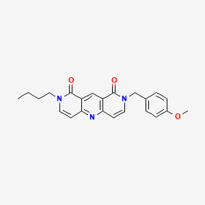 molecular formula C23H23N3O3 B6011972 2-butyl-8-(4-methoxybenzyl)pyrido[4,3-b]-1,6-naphthyridine-1,9(2H,8H)-dione 