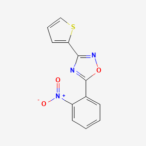 molecular formula C12H7N3O3S B6011983 5-(2-nitrophenyl)-3-(2-thienyl)-1,2,4-oxadiazole 