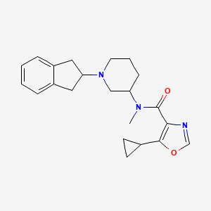 molecular formula C22H27N3O2 B6012005 5-cyclopropyl-N-[1-(2,3-dihydro-1H-inden-2-yl)-3-piperidinyl]-N-methyl-1,3-oxazole-4-carboxamide 