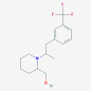 molecular formula C16H22F3NO B6012013 (1-{1-methyl-2-[3-(trifluoromethyl)phenyl]ethyl}-2-piperidinyl)methanol 
