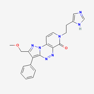 molecular formula C21H19N7O2 B6012042 7-[2-(1H-imidazol-5-yl)ethyl]-2-(methoxymethyl)-3-phenylpyrazolo[5,1-c]pyrido[4,3-e][1,2,4]triazin-6(7H)-one 