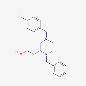 molecular formula C22H30N2O B6012044 2-[1-benzyl-4-(4-ethylbenzyl)-2-piperazinyl]ethanol 
