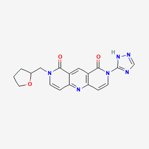 molecular formula C18H16N6O3 B6012054 2-(tetrahydro-2-furanylmethyl)-8-(1H-1,2,4-triazol-5-yl)pyrido[4,3-b]-1,6-naphthyridine-1,9(2H,8H)-dione 