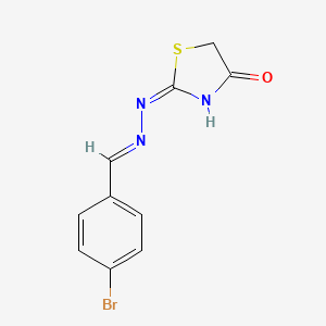 molecular formula C10H8BrN3OS B6012058 4-bromobenzaldehyde (4-oxo-1,3-thiazolidin-2-ylidene)hydrazone 