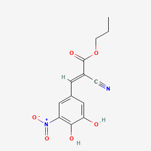 molecular formula C13H12N2O6 B601206 Propyl (2E)-2-cyano-3-(3,4-dihydroxy-5-nitrophenyl)prop-2-enoate CAS No. 1364322-42-8