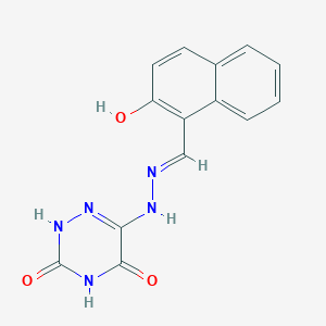 molecular formula C14H11N5O3 B6012060 2-hydroxy-1-naphthaldehyde (3,5-dioxo-2,3,4,5-tetrahydro-1,2,4-triazin-6-yl)hydrazone 
