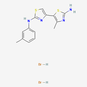 molecular formula C14H16Br2N4S2 B6012067 4'-methyl-N~2~-(3-methylphenyl)-4,5'-bi-1,3-thiazole-2,2'-diamine dihydrobromide 