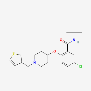 molecular formula C21H27ClN2O2S B6012074 N-(tert-butyl)-5-chloro-2-{[1-(3-thienylmethyl)-4-piperidinyl]oxy}benzamide 