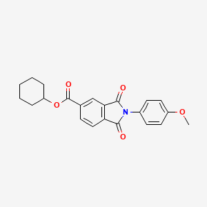 molecular formula C22H21NO5 B6012084 cyclohexyl 2-(4-methoxyphenyl)-1,3-dioxo-5-isoindolinecarboxylate 