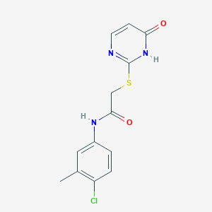 molecular formula C13H12ClN3O2S B6012091 N-(4-chloro-3-methylphenyl)-2-[(6-oxo-1,6-dihydropyrimidin-2-yl)thio]acetamide 
