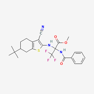 methyl 2-(benzoylamino)-N-(6-tert-butyl-3-cyano-4,5,6,7-tetrahydro-1-benzothien-2-yl)-3,3,3-trifluoroalaninate