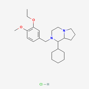 1-cyclohexyl-2-(3-ethoxy-4-methoxybenzyl)octahydropyrrolo[1,2-a]pyrazine hydrochloride