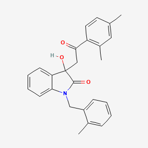 molecular formula C26H25NO3 B6012184 3-[2-(2,4-dimethylphenyl)-2-oxoethyl]-3-hydroxy-1-(2-methylbenzyl)-1,3-dihydro-2H-indol-2-one 