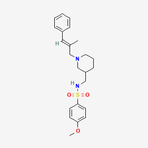 molecular formula C23H30N2O3S B6012189 4-methoxy-N-({1-[(2E)-2-methyl-3-phenyl-2-propen-1-yl]-3-piperidinyl}methyl)benzenesulfonamide 