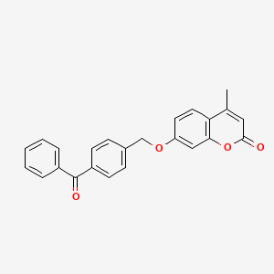 molecular formula C24H18O4 B6012197 7-[(4-benzoylbenzyl)oxy]-4-methyl-2H-chromen-2-one 