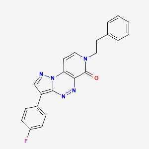 molecular formula C22H16FN5O B6012204 3-(4-fluorophenyl)-7-(2-phenylethyl)pyrazolo[5,1-c]pyrido[4,3-e][1,2,4]triazin-6(7H)-one 