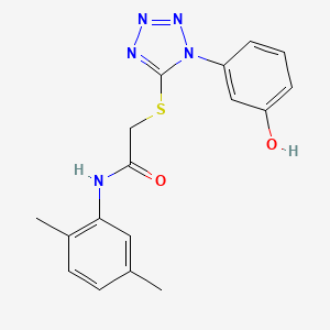 molecular formula C17H17N5O2S B6012216 N-(2,5-dimethylphenyl)-2-{[1-(3-hydroxyphenyl)-1H-tetrazol-5-yl]thio}acetamide 