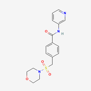 molecular formula C17H19N3O4S B6012237 4-[(4-morpholinylsulfonyl)methyl]-N-3-pyridinylbenzamide 