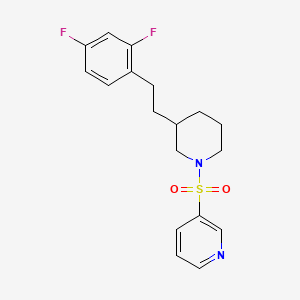 3-({3-[2-(2,4-difluorophenyl)ethyl]-1-piperidinyl}sulfonyl)pyridine