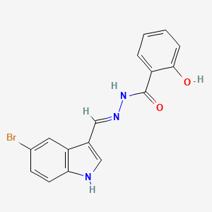 molecular formula C16H12BrN3O2 B6012250 N'-[(5-bromo-1H-indol-3-yl)methylene]-2-hydroxybenzohydrazide 