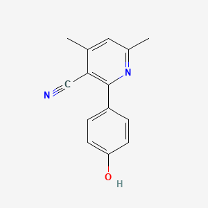 molecular formula C14H12N2O B6012255 2-(4-hydroxyphenyl)-4,6-dimethylnicotinonitrile 