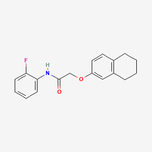 molecular formula C18H18FNO2 B6012309 N-(2-fluorophenyl)-2-(5,6,7,8-tetrahydro-2-naphthalenyloxy)acetamide 