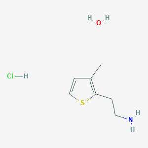 molecular formula C7H14ClNOS B6012330 [2-(3-methyl-2-thienyl)ethyl]amine hydrochloride hydrate 