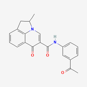 molecular formula C21H18N2O3 B6012331 N-(3-acetylphenyl)-2-methyl-6-oxo-1,2-dihydro-6H-pyrrolo[3,2,1-ij]quinoline-5-carboxamide 