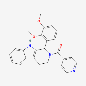 molecular formula C25H23N3O3 B6012335 1-(2,3-dimethoxyphenyl)-2-isonicotinoyl-2,3,4,9-tetrahydro-1H-beta-carboline 