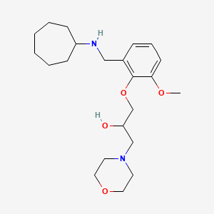 molecular formula C22H36N2O4 B6012345 1-{2-[(cycloheptylamino)methyl]-6-methoxyphenoxy}-3-(4-morpholinyl)-2-propanol 
