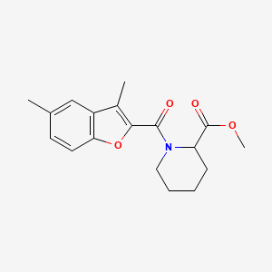 molecular formula C18H21NO4 B6012357 methyl 1-[(3,5-dimethyl-1-benzofuran-2-yl)carbonyl]-2-piperidinecarboxylate 