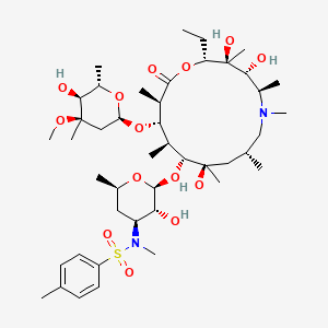 molecular formula C44H76N2O14S B601236 3'-N-Demethyl-3'-N-((4-methylphenyl)sulfonyl)azithromycin CAS No. 612069-31-5