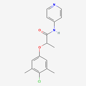 molecular formula C16H17ClN2O2 B6012366 2-(4-chloro-3,5-dimethylphenoxy)-N-4-pyridinylpropanamide 
