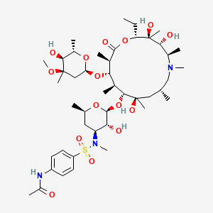 molecular formula C45H77N3O15S B601240 3'-N-((4-(Acetylamino)phenyl)sulfonyl)-3'-N-demethylazithromycin CAS No. 612069-30-4